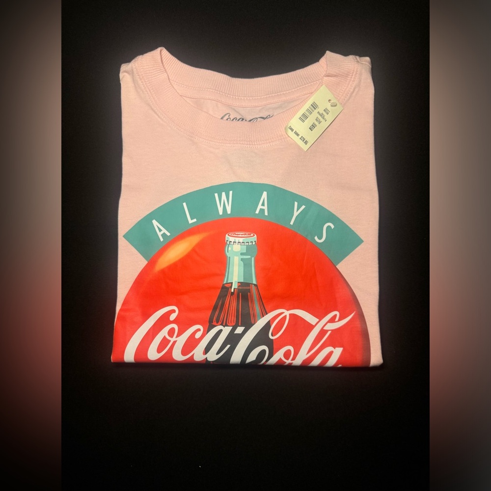 NWT-Coca-Cola Pink and Teal Graphic Tee